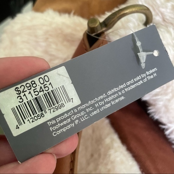 H by Halston NWT Suede & Fleece Shopper/Tote - Picture 11 of 11